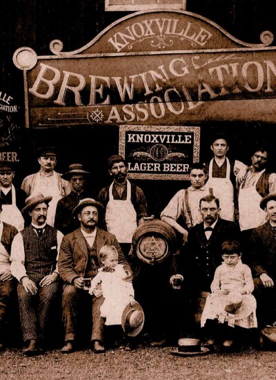 Employees outside Knoxville Brewing Association