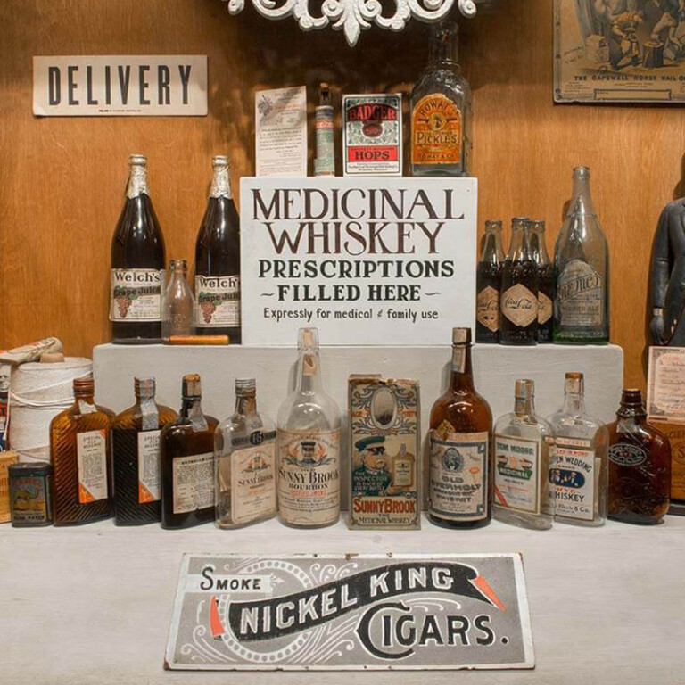 american prohibition museum moonshine display
