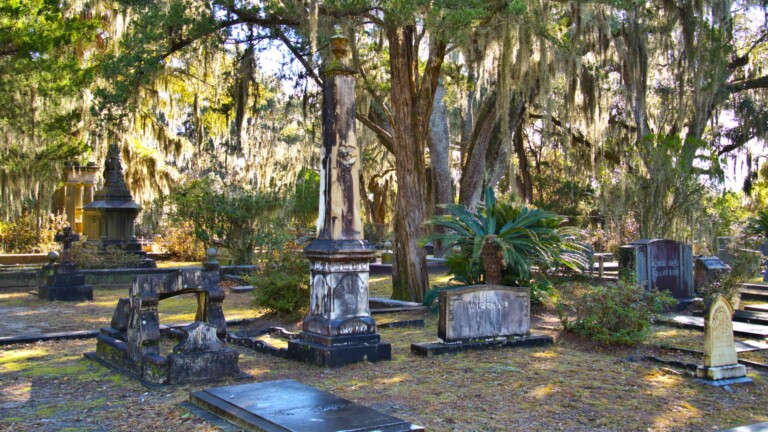 spooky cemetery in savannah georgia