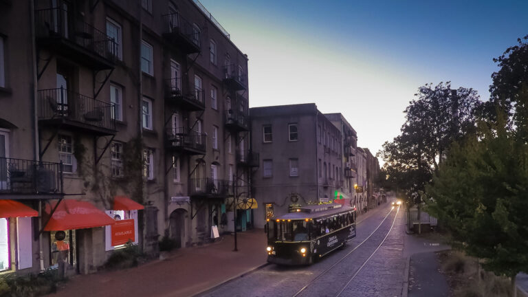 ghost trolley on river street