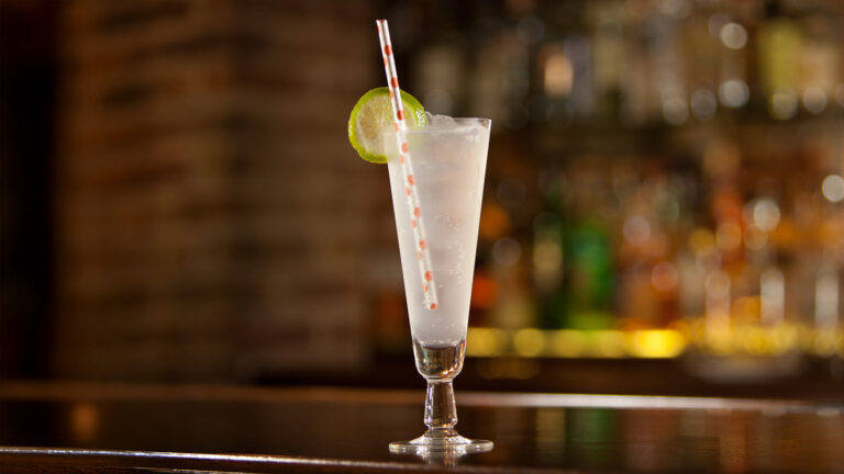 Gin Rickey Drink at Congress Street UP Speakeasy